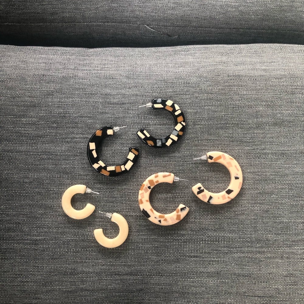 Noonday Collection Terrazzo Hoops, Set of 3
